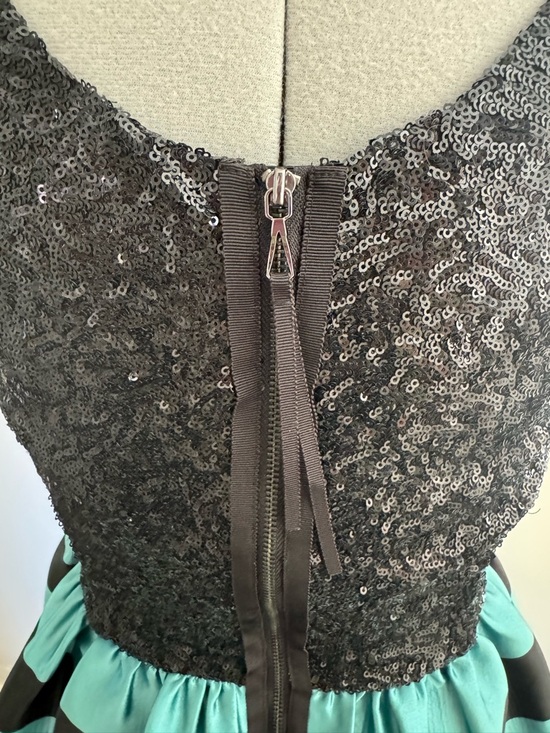 Anthropologie Leifsdottir sequin blue & black stripe dress - Picture 6 of 8